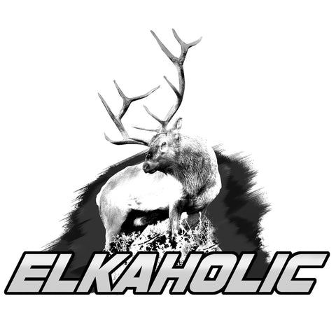 BULL ELK DECAL titled "Elkaholic" By Upstream Images
