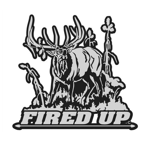 BULL ELK DECAL Titled "FIRED UP" By Upstream Images
