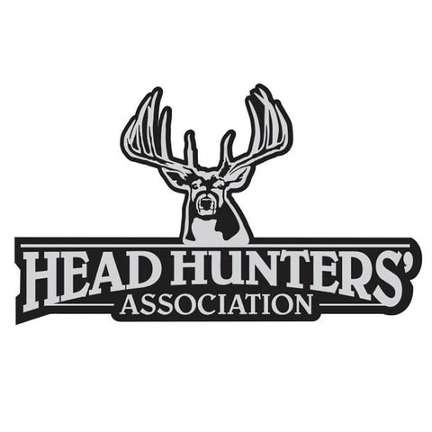 WHITETAIL DECAL Titled "HEAD HUNTERS ASSOC" By Upstream Images