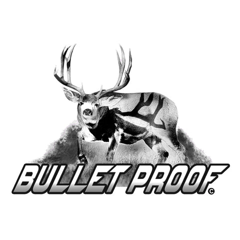 MULE DEER DECAL Titled "Bullet Proof" By Upstream Images