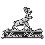 MULE DEER DECAL Titled "Bustin Brush"  By Upstream Images
