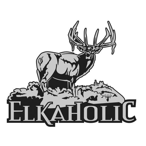 BULL ELK DECAL Titled "ELKAHOLIC" By Upstream Images