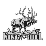 BULL ELK DECAL Titled "King of the Hill" By Upstream Images