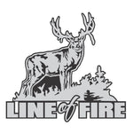 MULE DEER DECAL Titled "Line of Fire" By Upstream Images