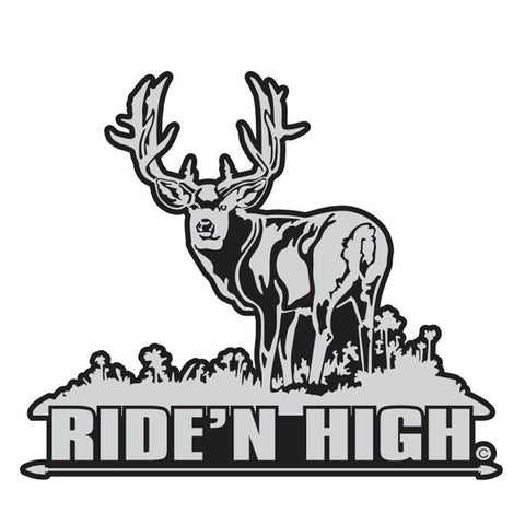 MULE DEER DECAL Titled "Ride'n High" By Upstream Images