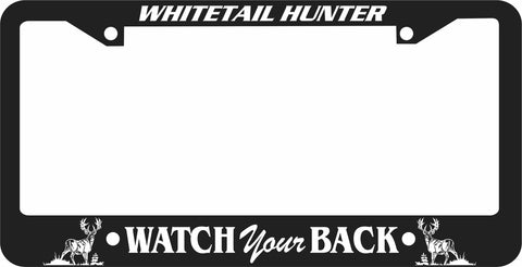 WHITETAIL LICENSE PLATE FRAME-WATCH YOUR BACK
