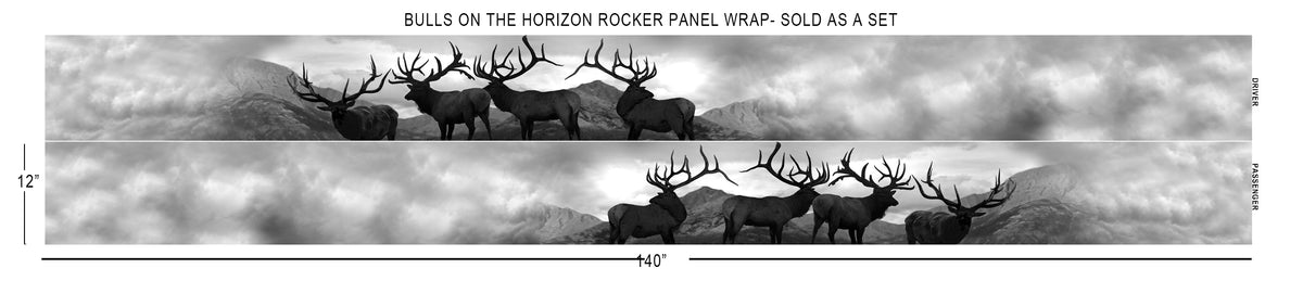 BULLS ON THE HORIZON ROCKER PANEL WRAP – Upstream Images